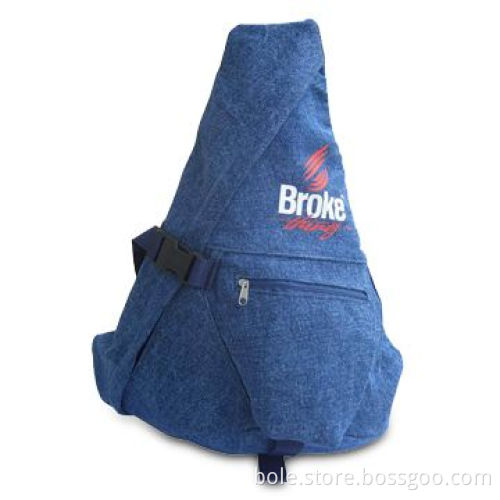 Denim Sling Backpack with Adjustable Shoulder Strap, OEM and ODM Orders Welcomed